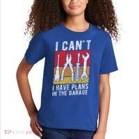 Mechanic Gift Retro Style I Cant I Have Plans In The Garage Cute Gift Kids T-Shirt thumb 2