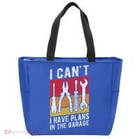 Mechanic Gift Retro Style I Cant I Have Plans In The Garage Cute Gift Tote Bag thumb 0