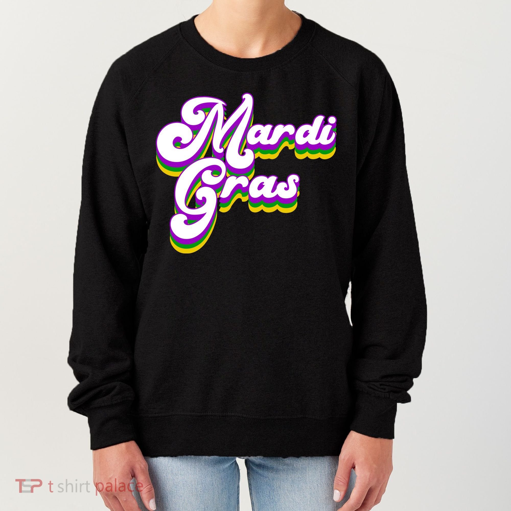 Mardi Gras Retro Festive Celebration Women's Sweatshirt