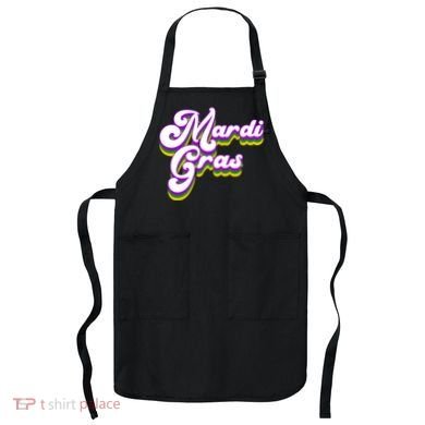 Mardi Gras Retro Festive Celebration Apron