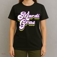 Mardi Gras Retro Festive Celebration T-Shirt thumb 4