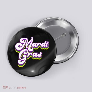 Mardi Gras Retro Festive Celebration Button