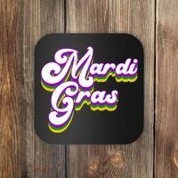 Mardi Gras Retro Festive Celebration Coaster thumb 0