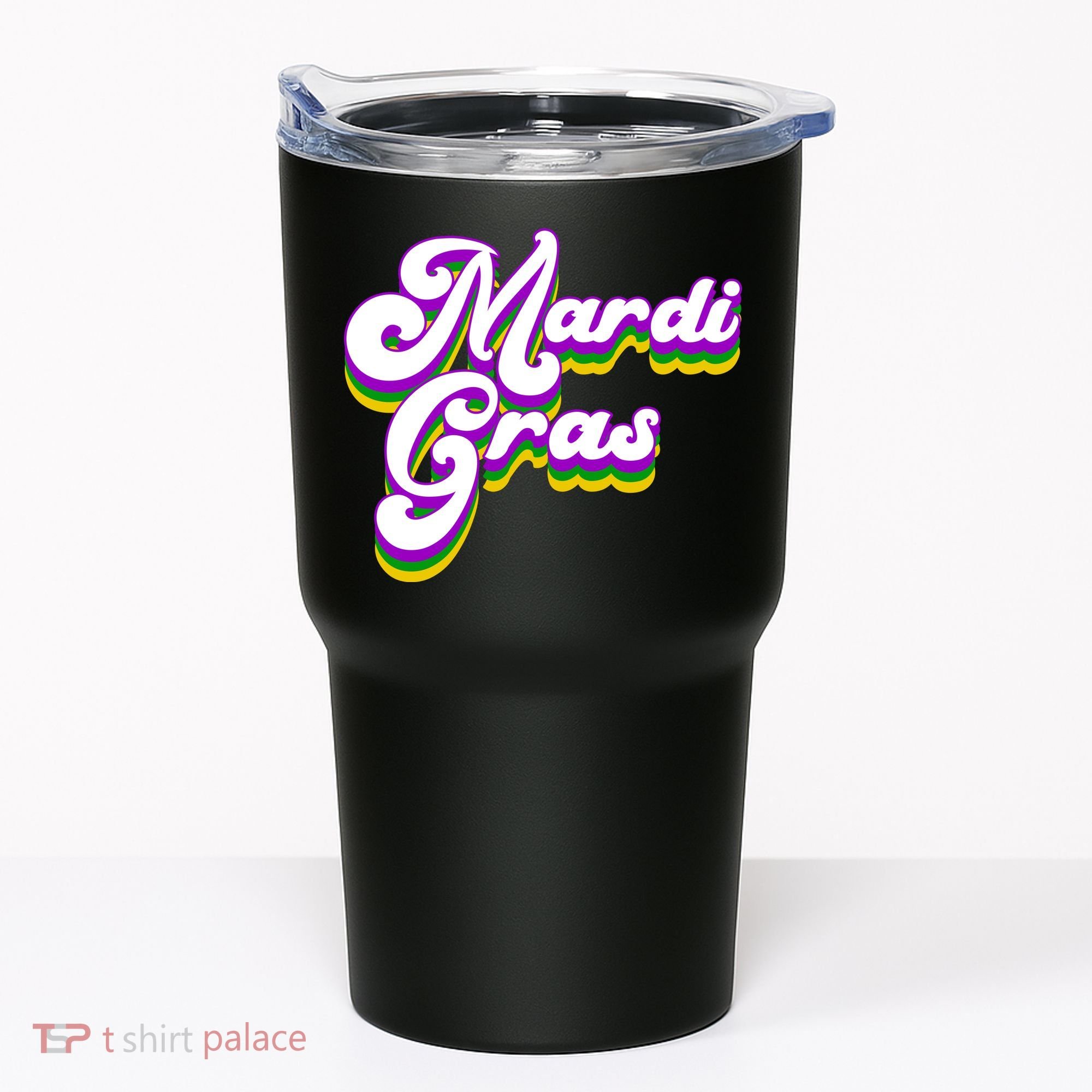 Mardi Gras Retro Festive Celebration Tumbler