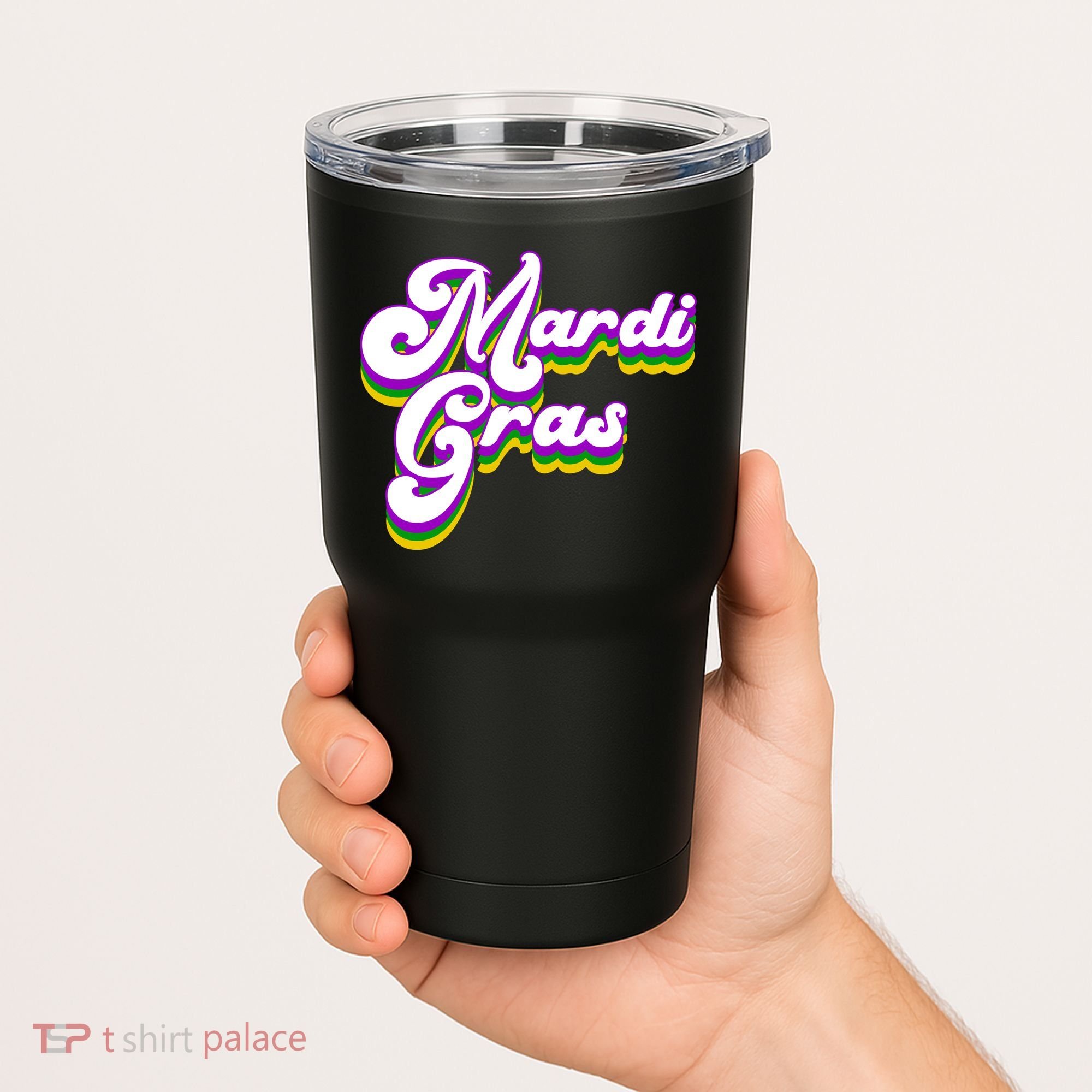 Mardi Gras Retro Festive Celebration Tumbler