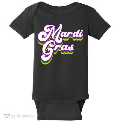 Mardi Gras Retro Festive Celebration Baby Bodysuit