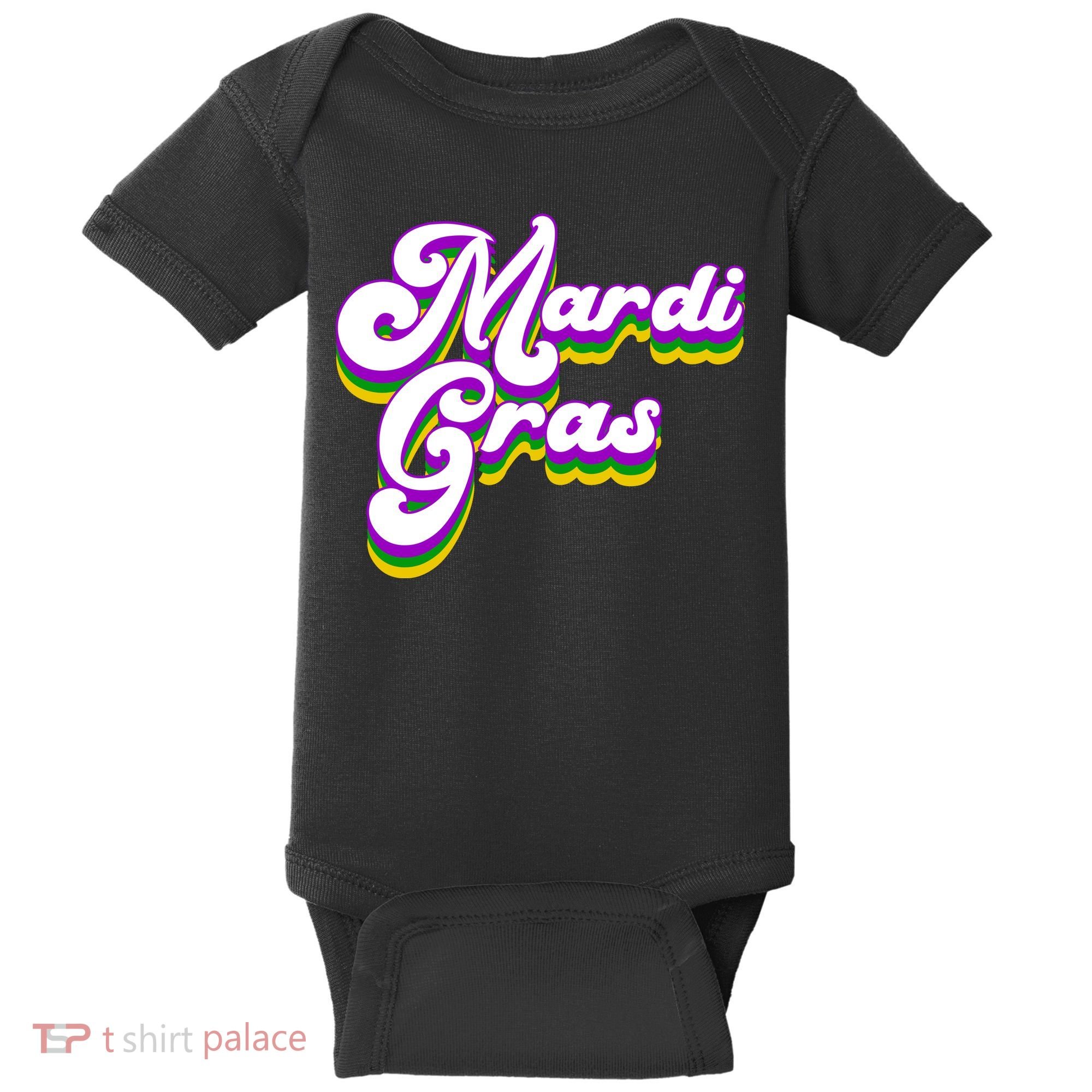 Mardi Gras Retro Festive Celebration Baby Bodysuit