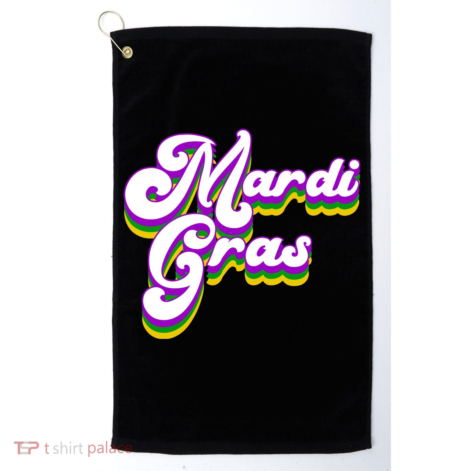 Mardi Gras Retro Festive Celebration Golf Towel