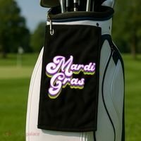 Mardi Gras Retro Festive Celebration Golf Towel thumb 2