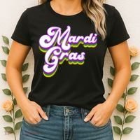 Mardi Gras Retro Festive Celebration Women's T-Shirt thumb 2