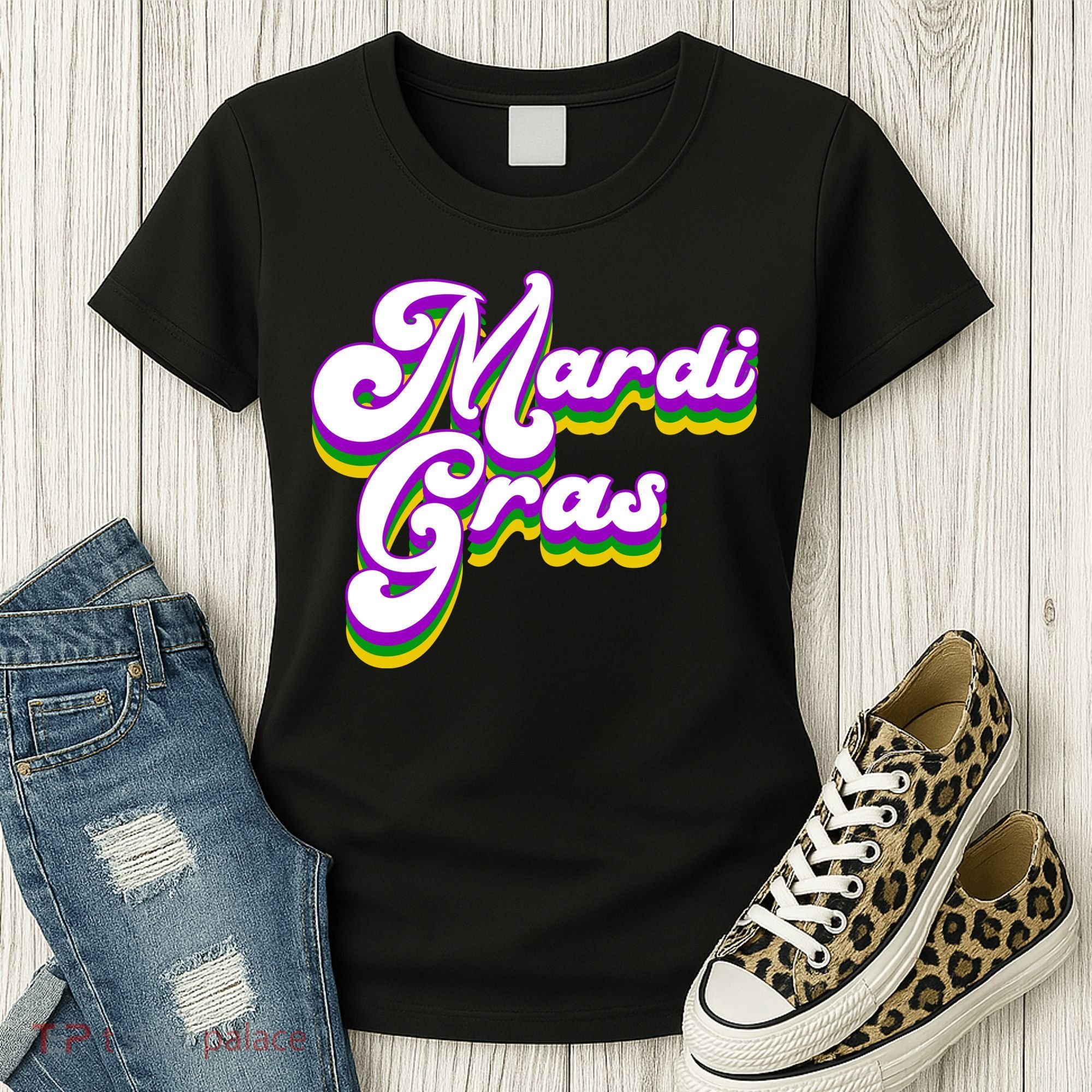 Mardi Gras Retro Festive Celebration Women's T-Shirt