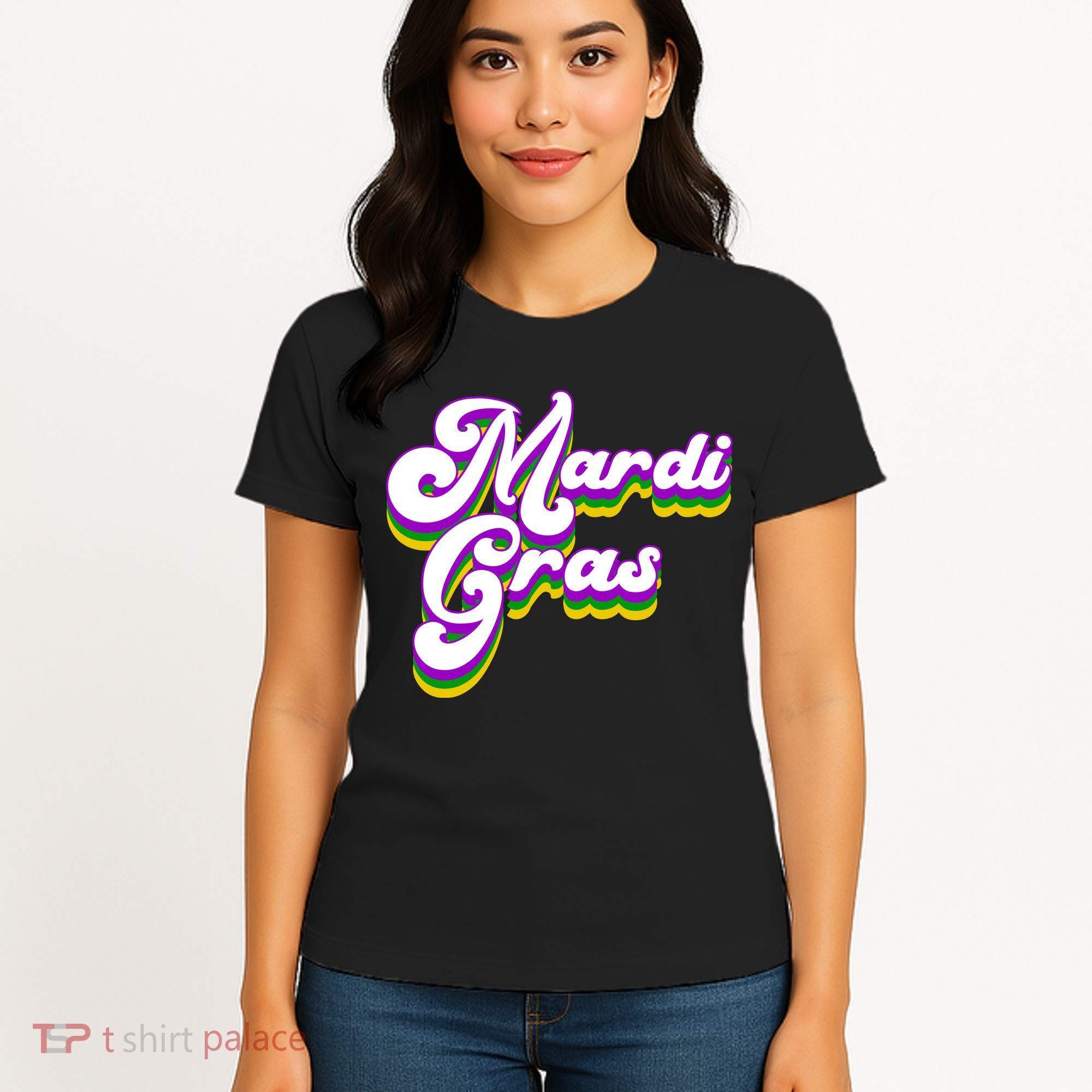 Mardi Gras Retro Festive Celebration Women's T-Shirt