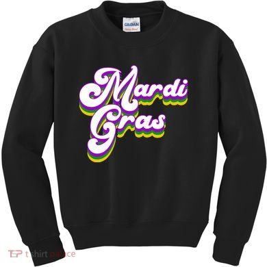 Mardi Gras Retro Festive Celebration Kids Sweatshirt