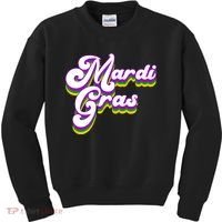 Mardi Gras Retro Festive Celebration Kids Sweatshirt thumb 0