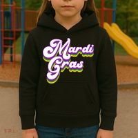 Mardi Gras Retro Festive Celebration Kids Hoodie thumb 3