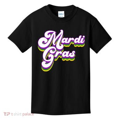 Mardi Gras Retro Festive Celebration Kids T-Shirt