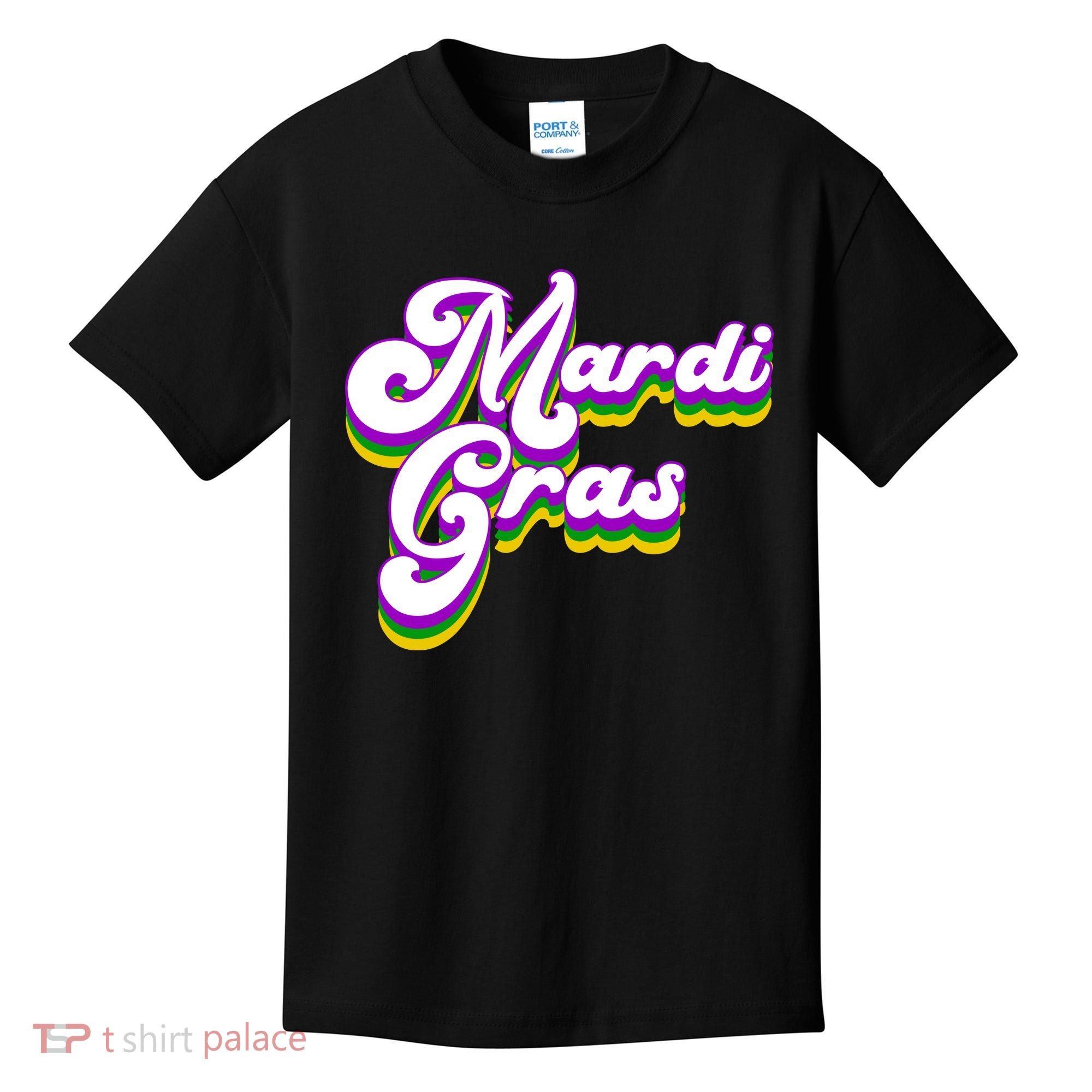 Mardi Gras Retro Festive Celebration Kids T-Shirt