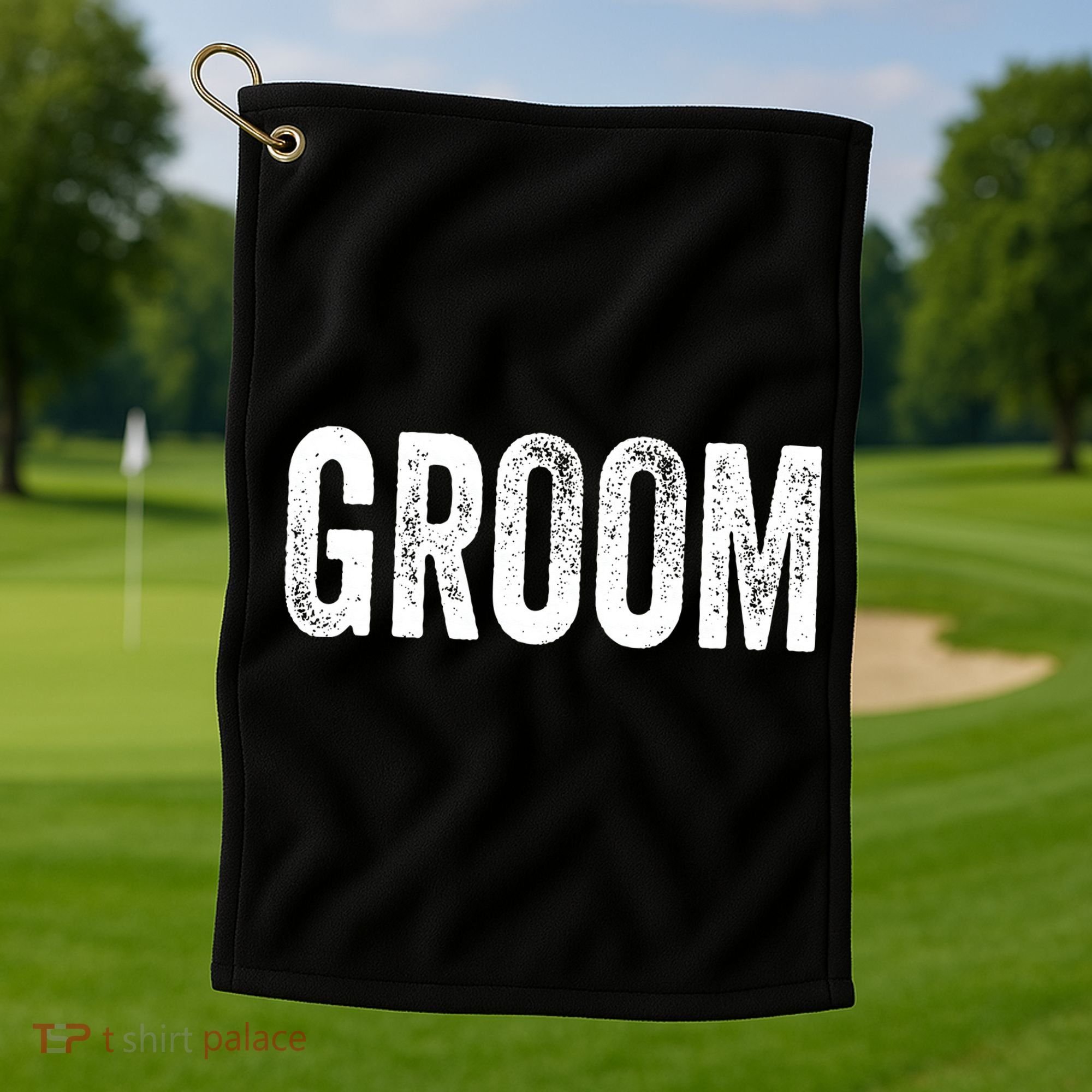 Matching Getting Ready Bride & Groom Wedding Groom Golf Towel