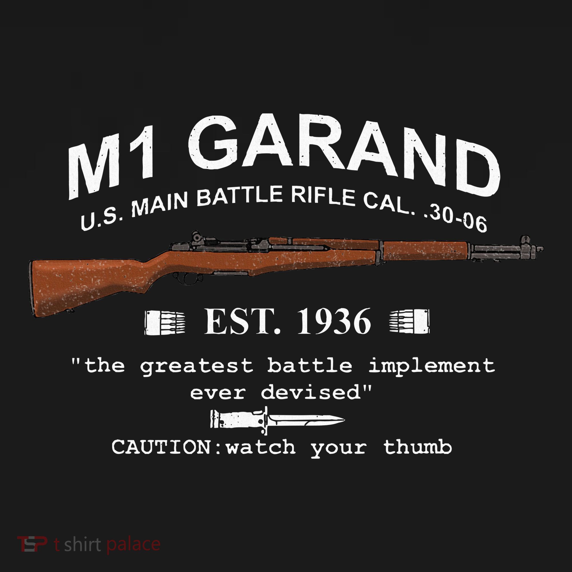 M1 Garand Rifle Gun Wwii Watch Your Thumb Est 1936 Graphic Sweatshirt