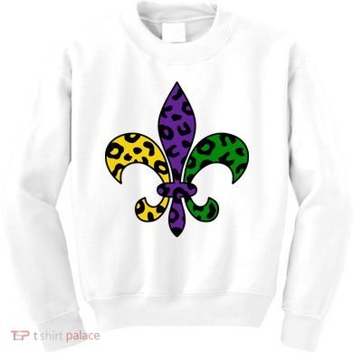Mardi Gras Royalty Festival Kids Sweatshirt