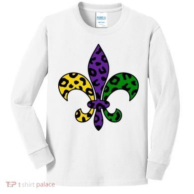 Mardi Gras Royalty Festival Kids Long Sleeve Shirt