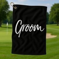 Matching Getting Ready Bride And Groom Wedding Funny Gift Groom Gift Golf Towel thumb 1