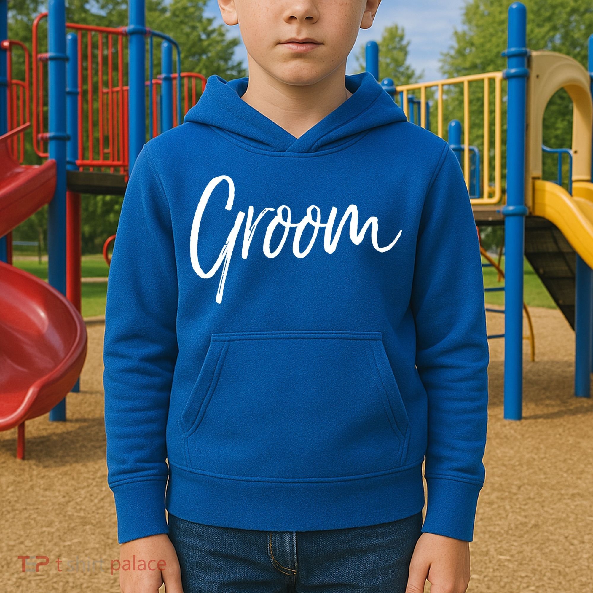 Matching Getting Ready Bride And Groom Wedding Funny Gift Groom Gift Kids Hoodie