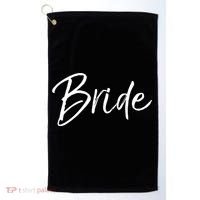 Matching Getting Ready Bride And Groom Wedding Funny Gift Bride Gift Golf Towel thumb 0