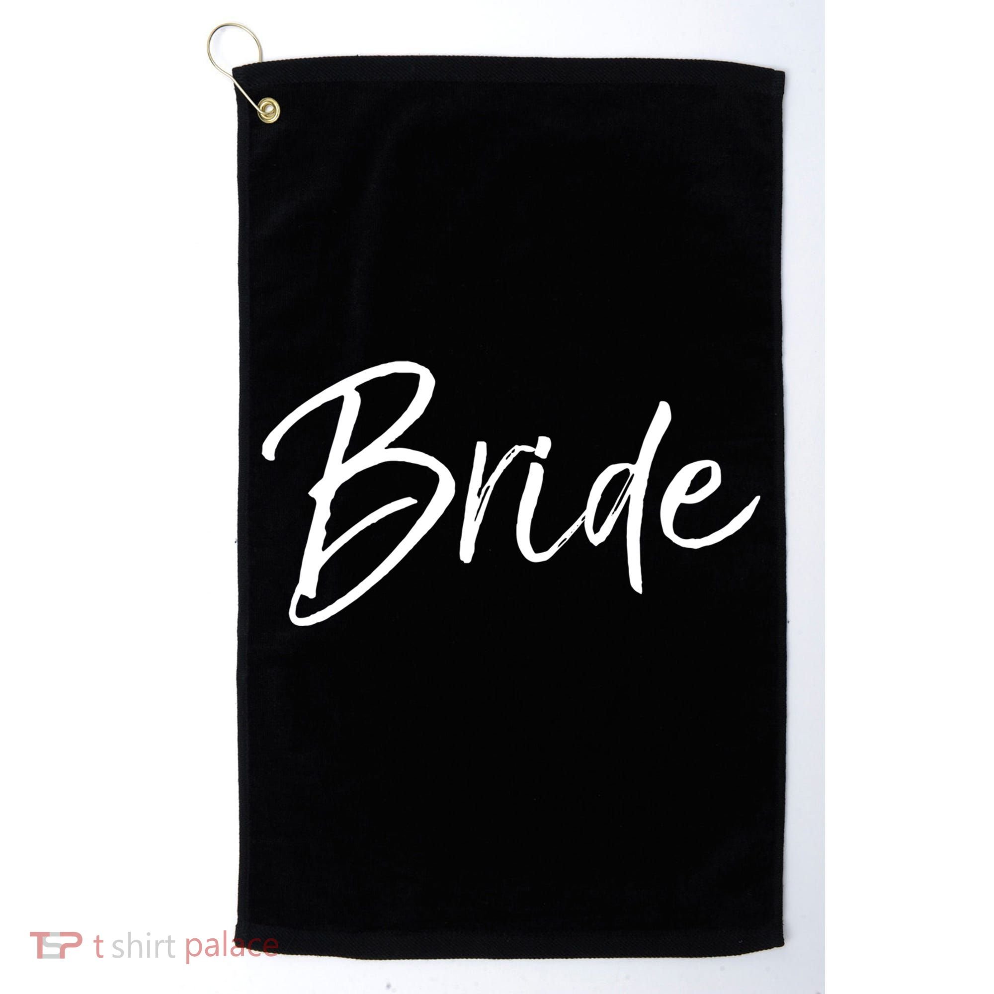 Matching Getting Ready Bride And Groom Wedding Funny Gift Bride Gift Golf Towel