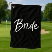 Matching Getting Ready Bride And Groom Wedding Funny Gift Bride Gift Golf Towel thumb 1