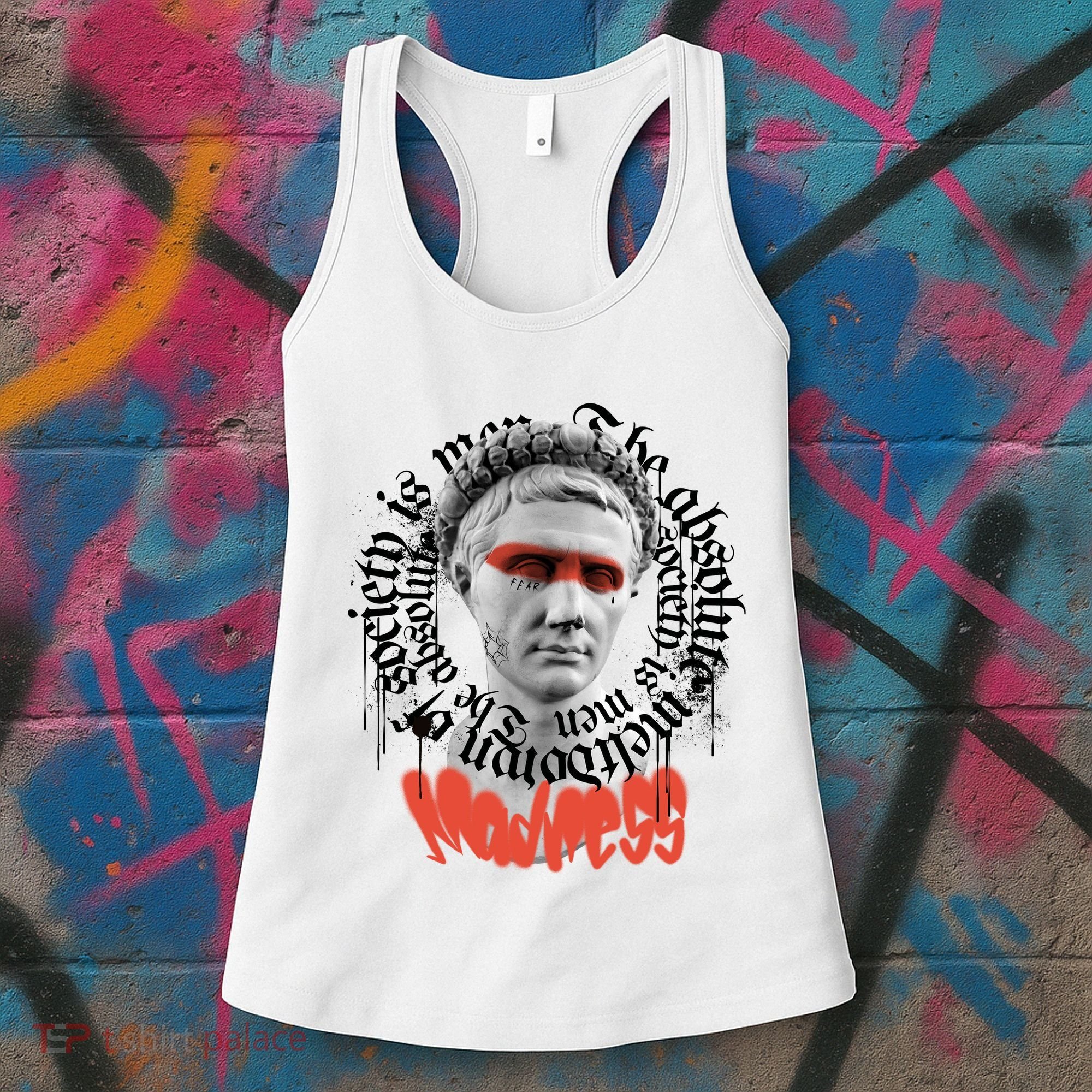 Madness Graffiti Statue Women's Tank Top