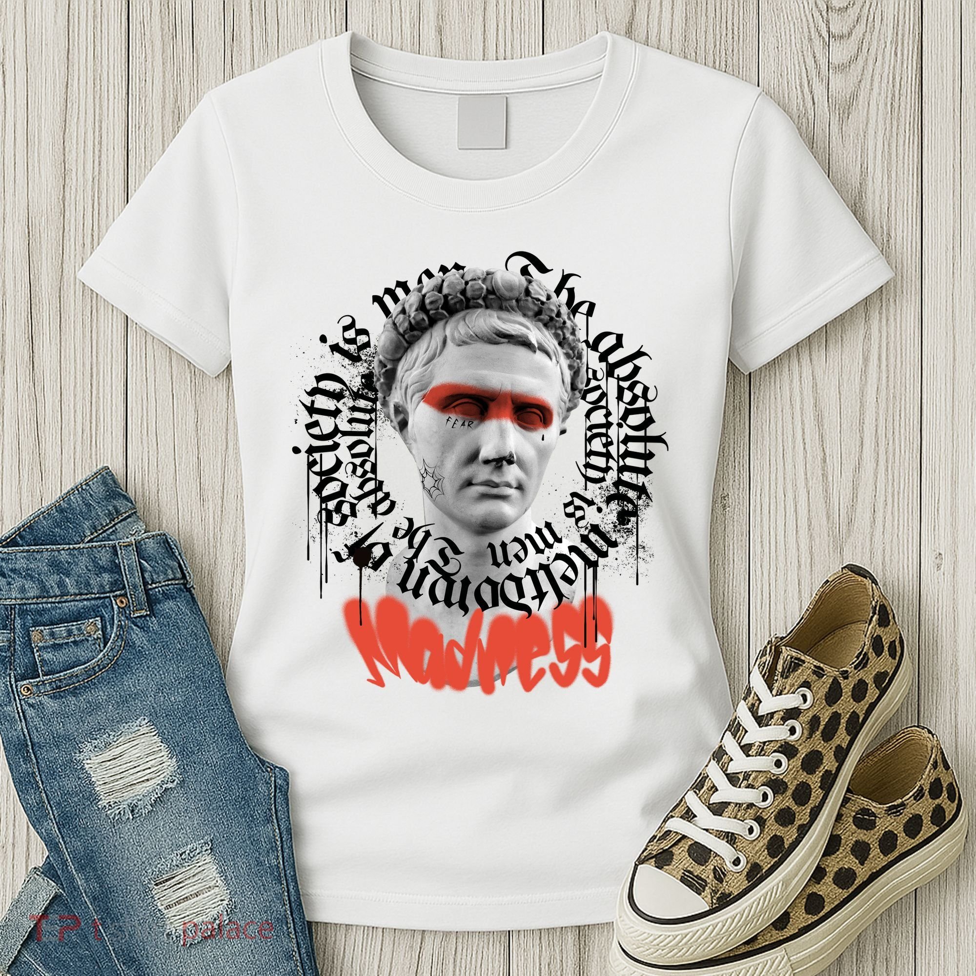 Madness Graffiti Statue Women's T-Shirt