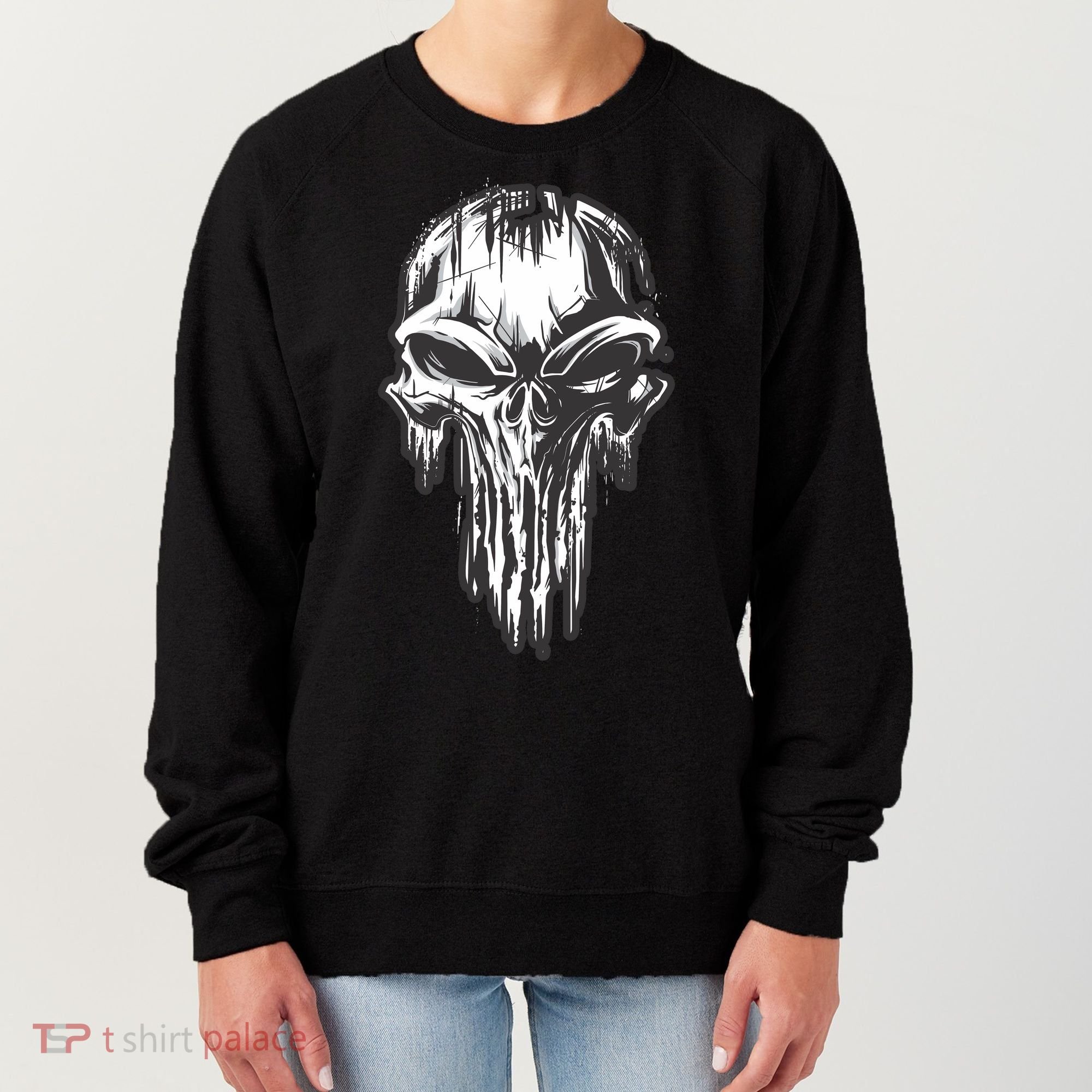 Military Grunge Skull Women's Sweatshirt
