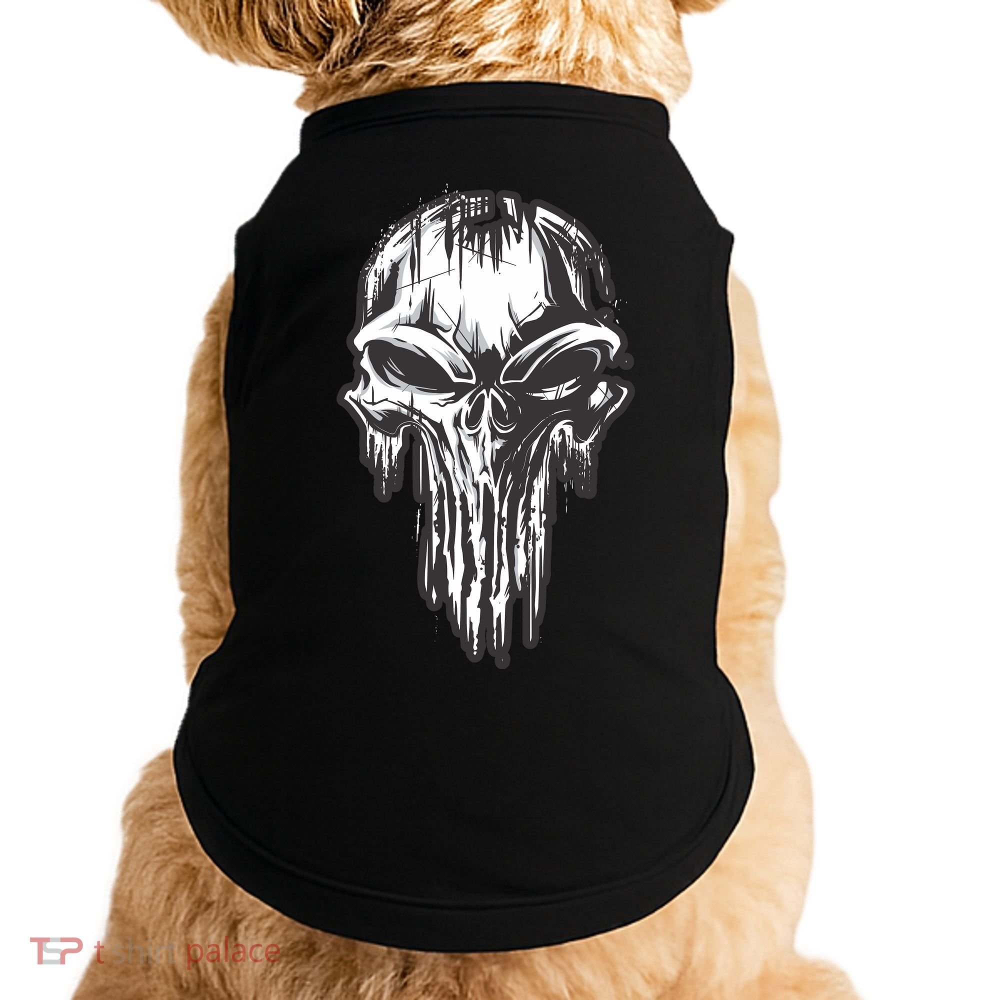 Military Grunge Skull Doggie Tank