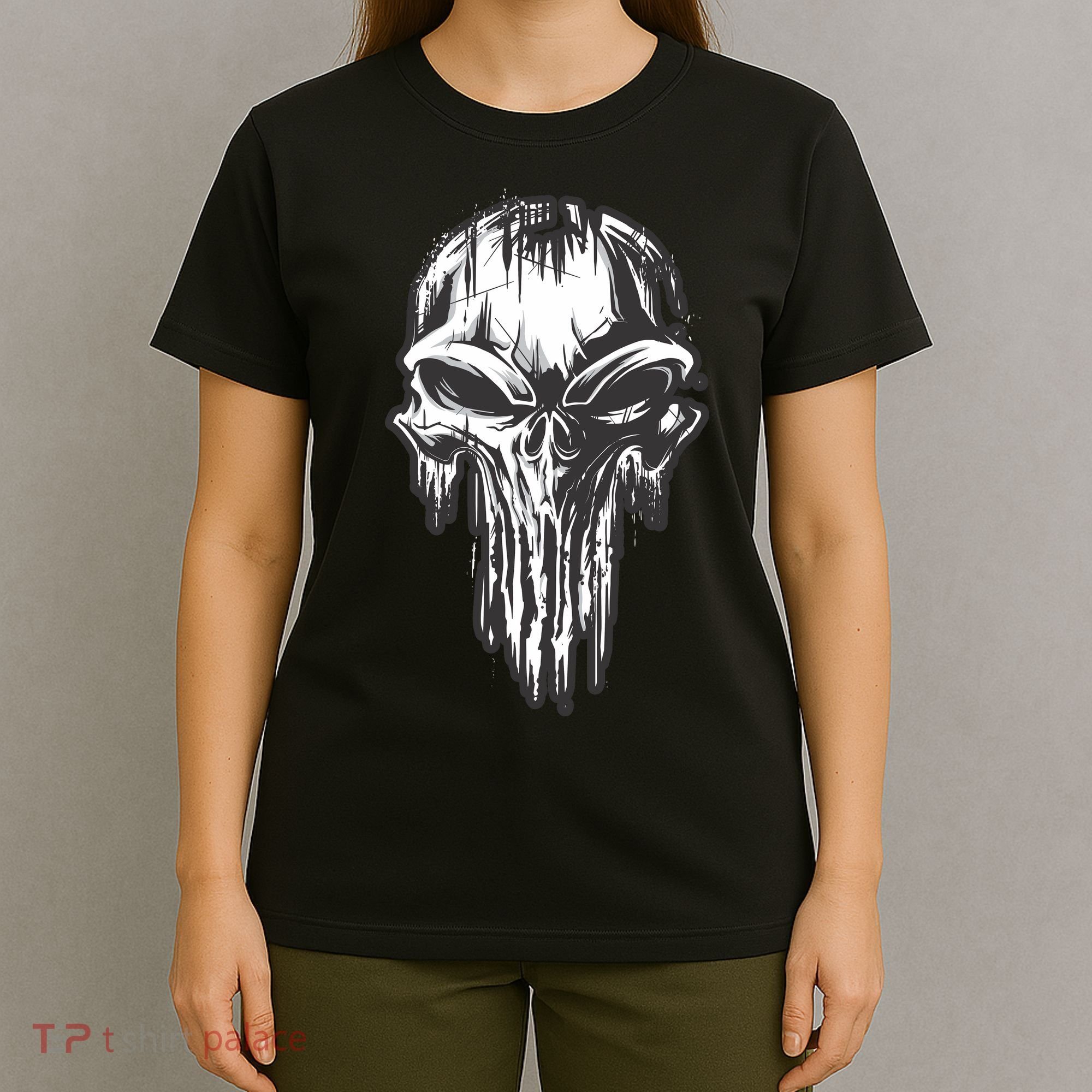 Military Grunge Skull T-Shirt