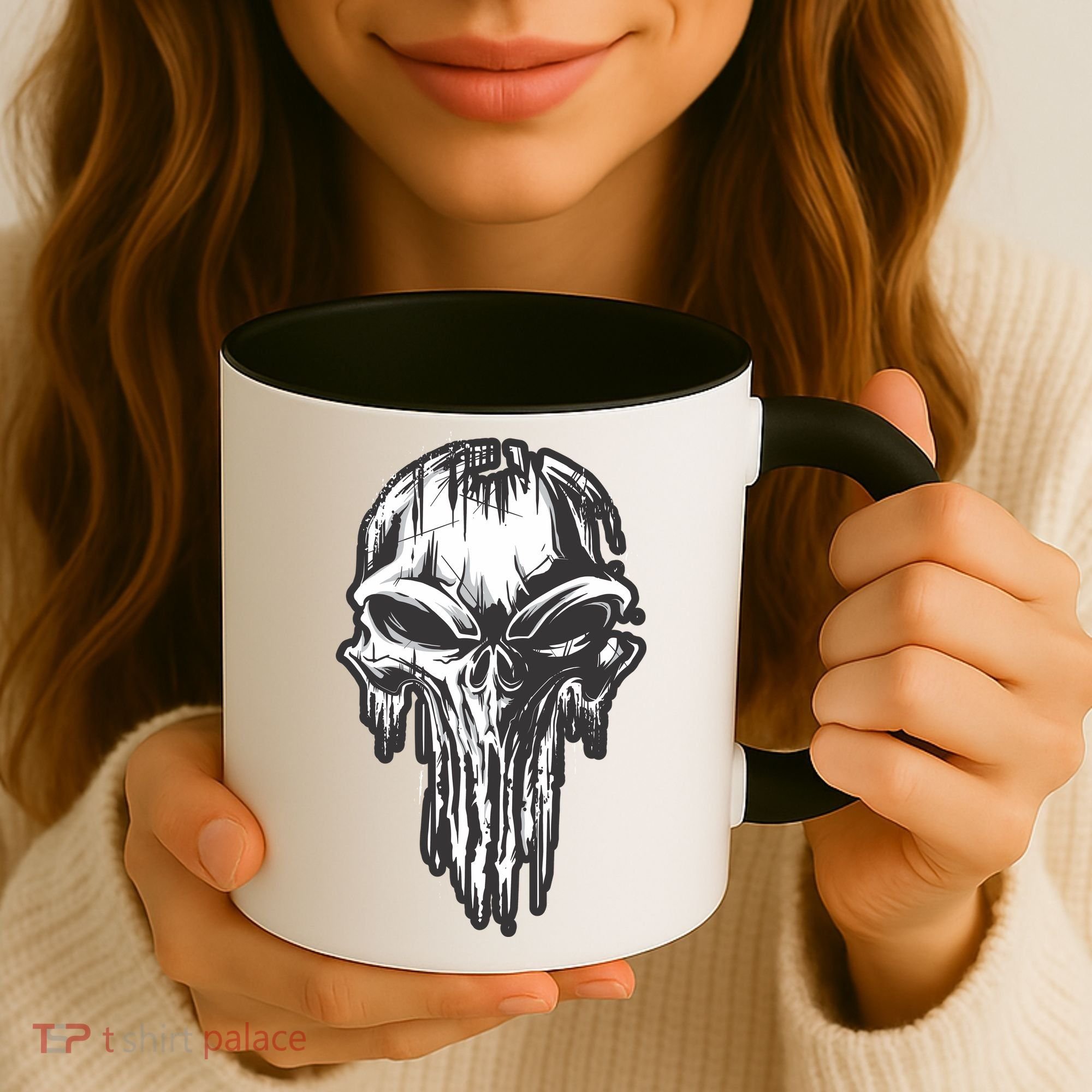 Military Grunge Skull Coffee Mug
