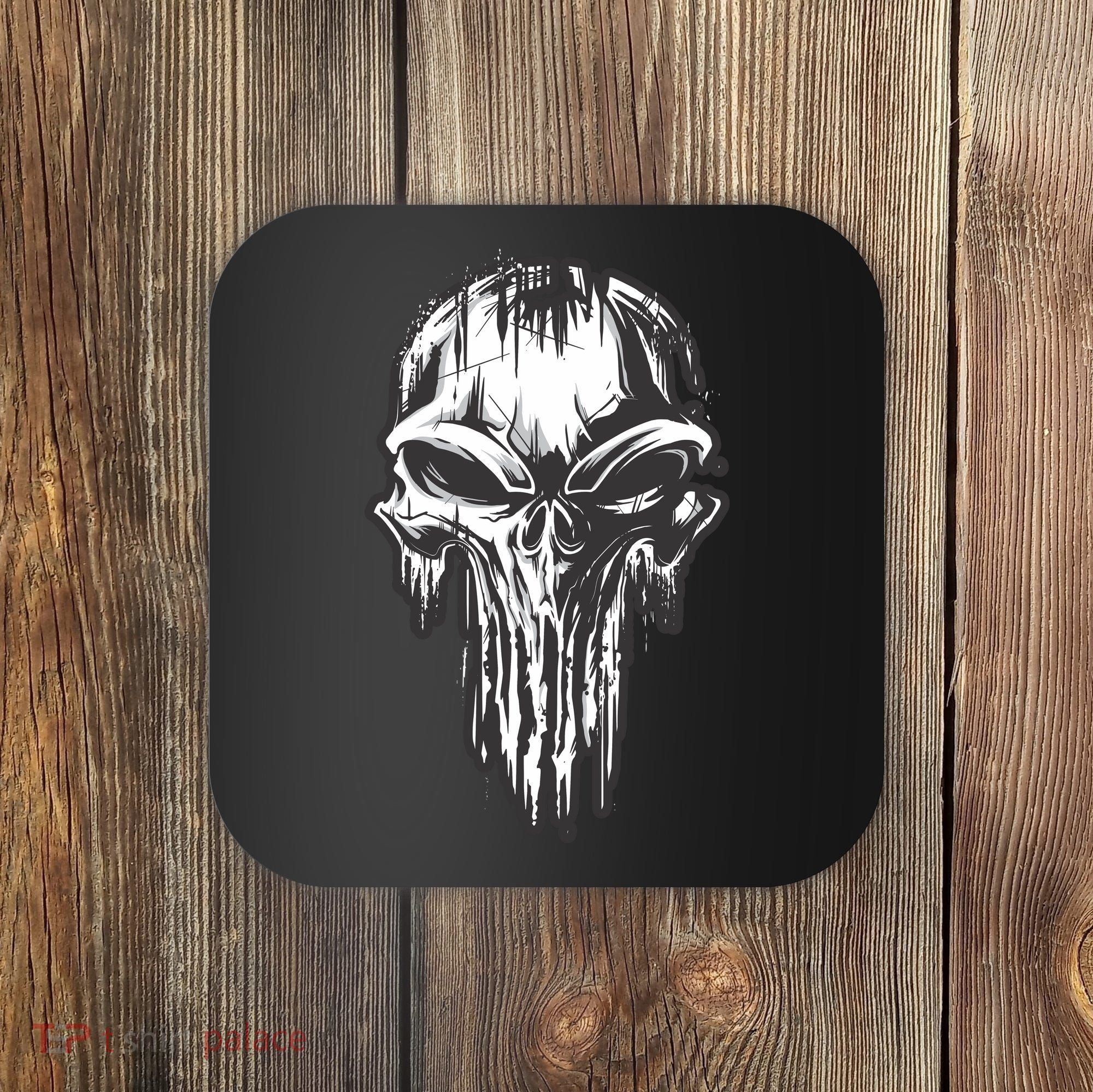 Military Grunge Skull Coaster