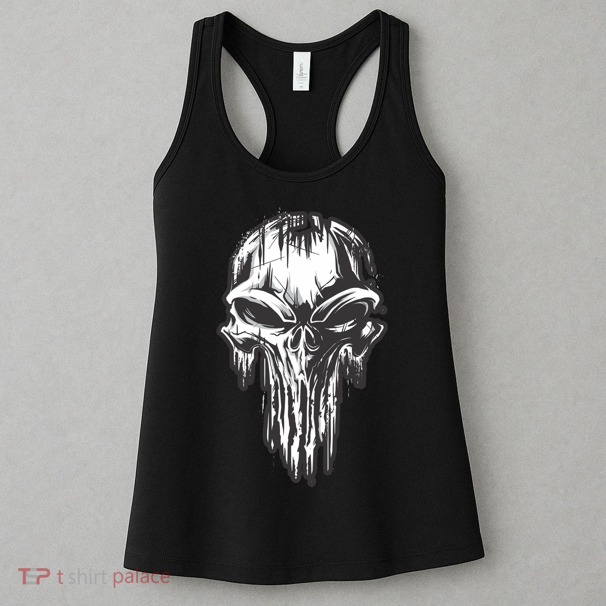 Military Grunge Skull Women's Tank Top