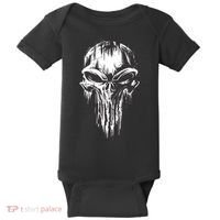 Military Grunge Skull Baby Bodysuit thumb 0
