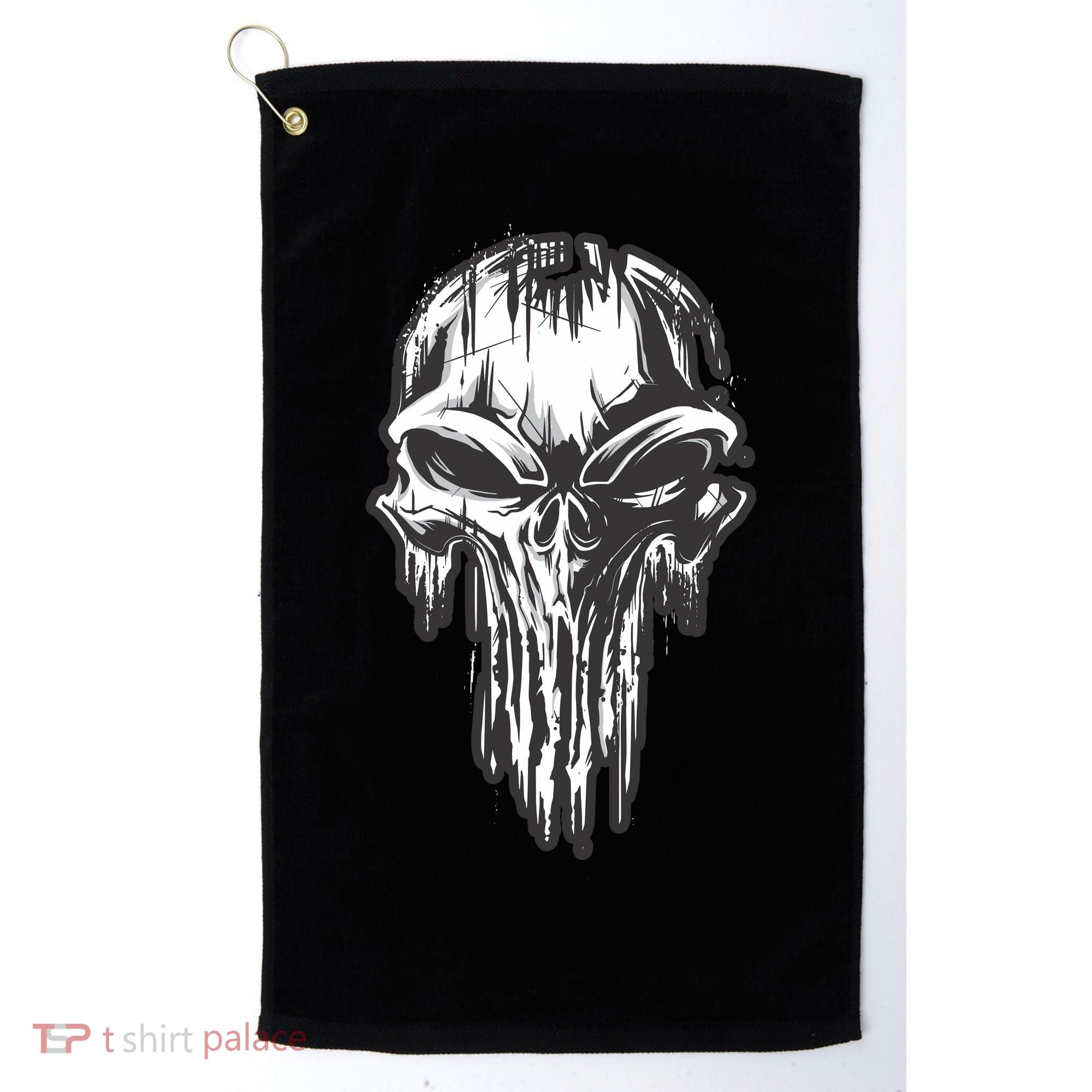 Military Grunge Skull Golf Towel