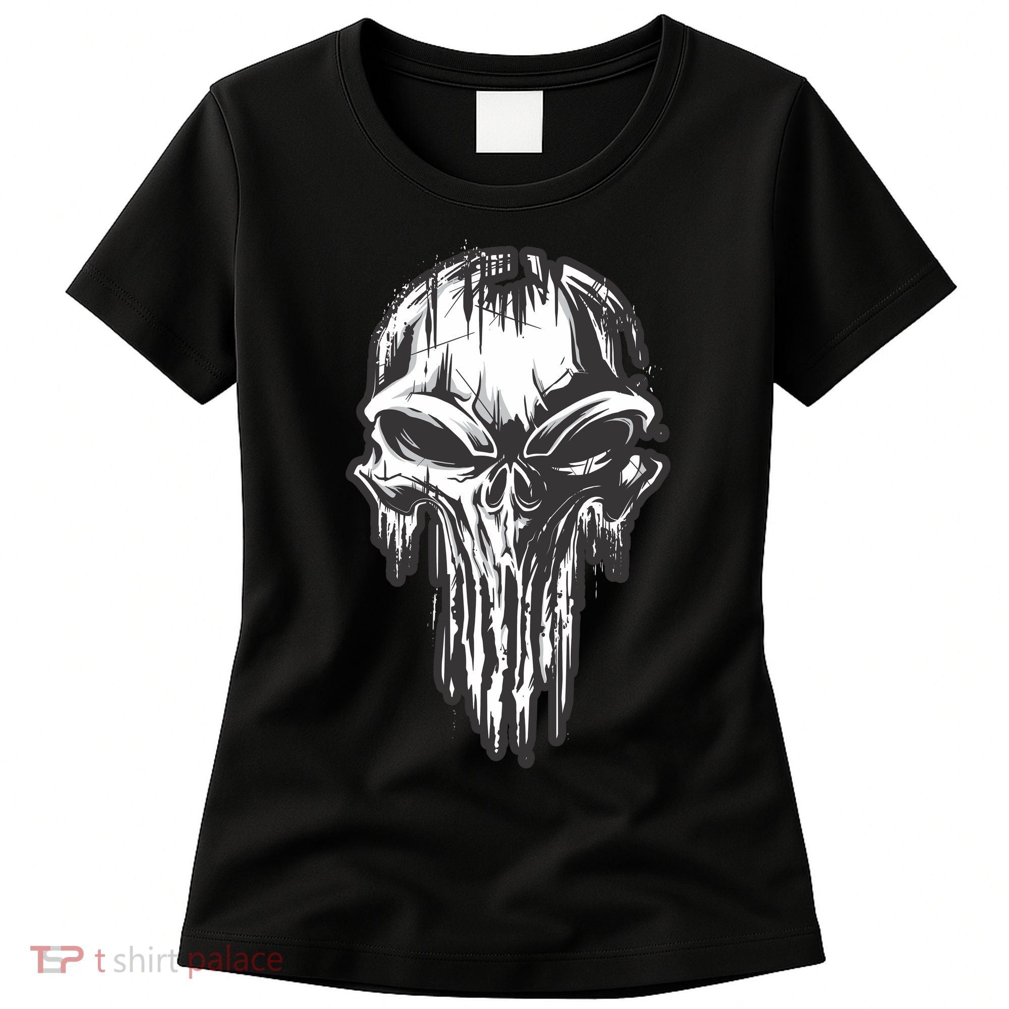 Military Grunge Skull Women's T-Shirt
