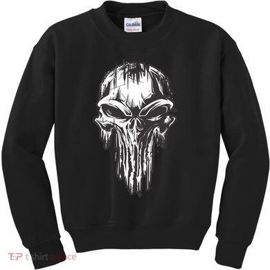 Military Grunge Skull Kids Sweatshirt