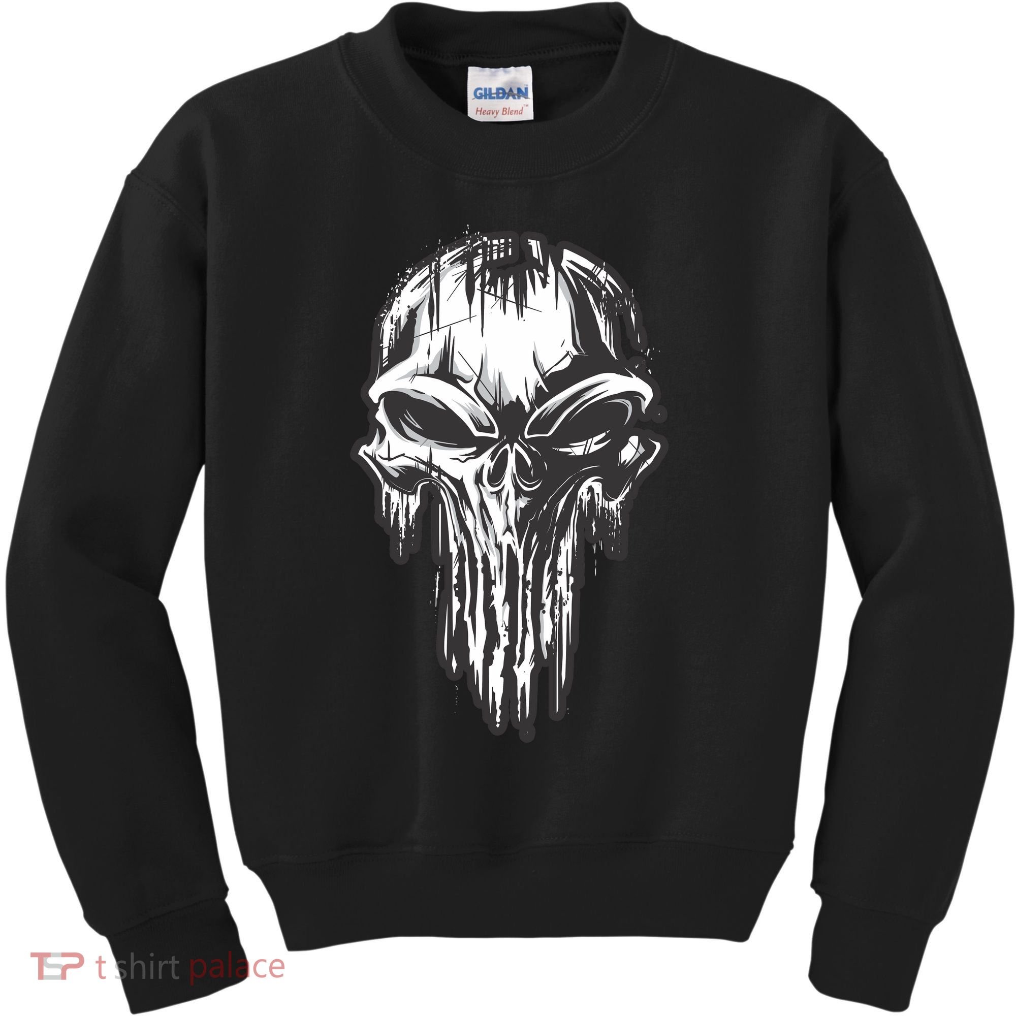 Military Grunge Skull Kids Sweatshirt
