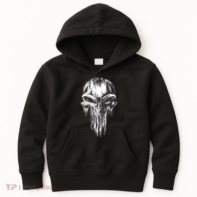 Military Grunge Skull Kids Hoodie