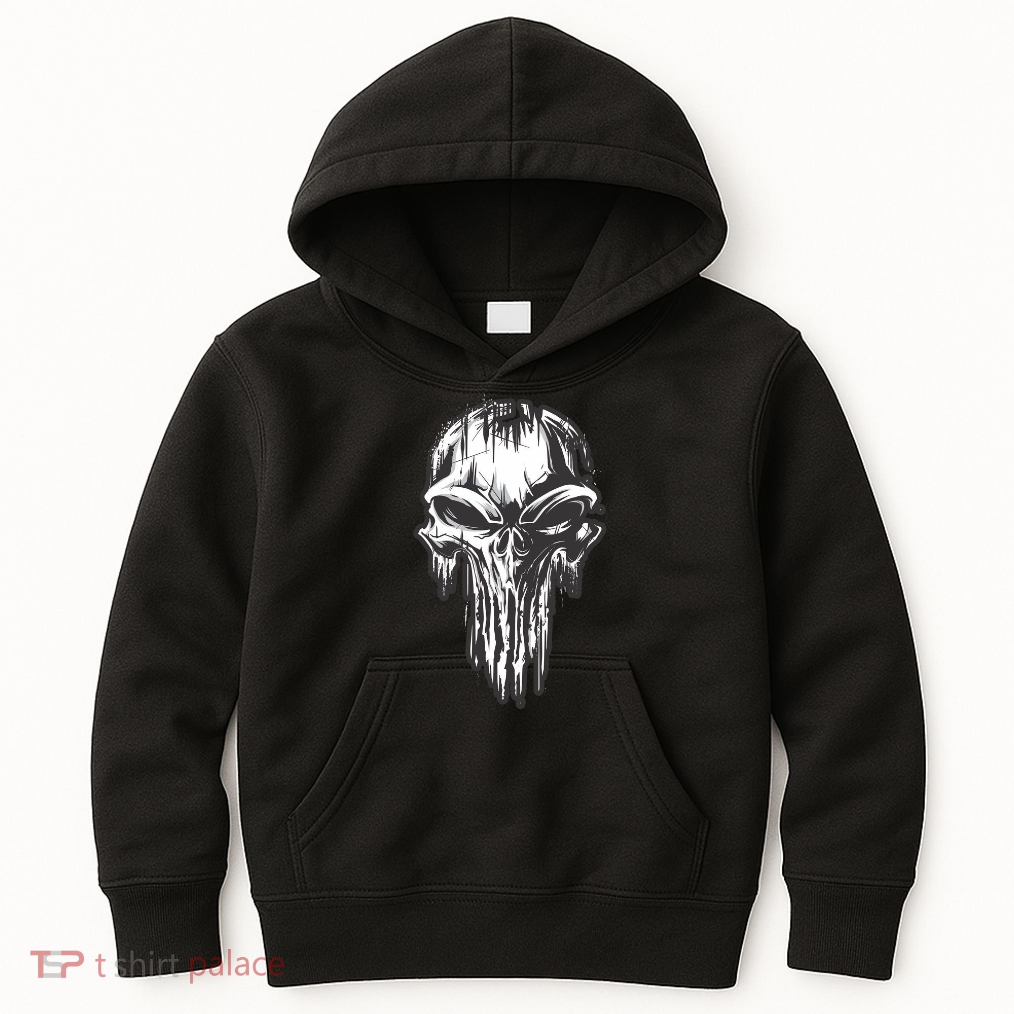 Military Grunge Skull Kids Hoodie