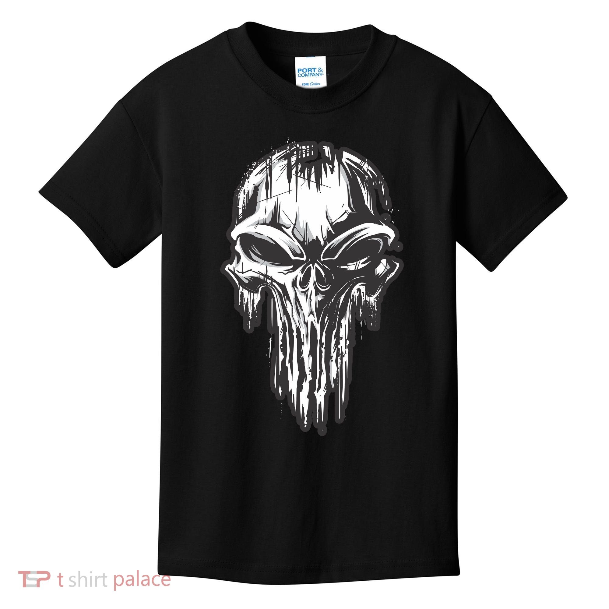 Military Grunge Skull Kids T-Shirt