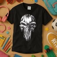 Military Grunge Skull Kids T-Shirt thumb 3