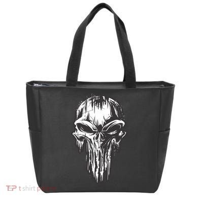 Military Grunge Skull Tote Bag