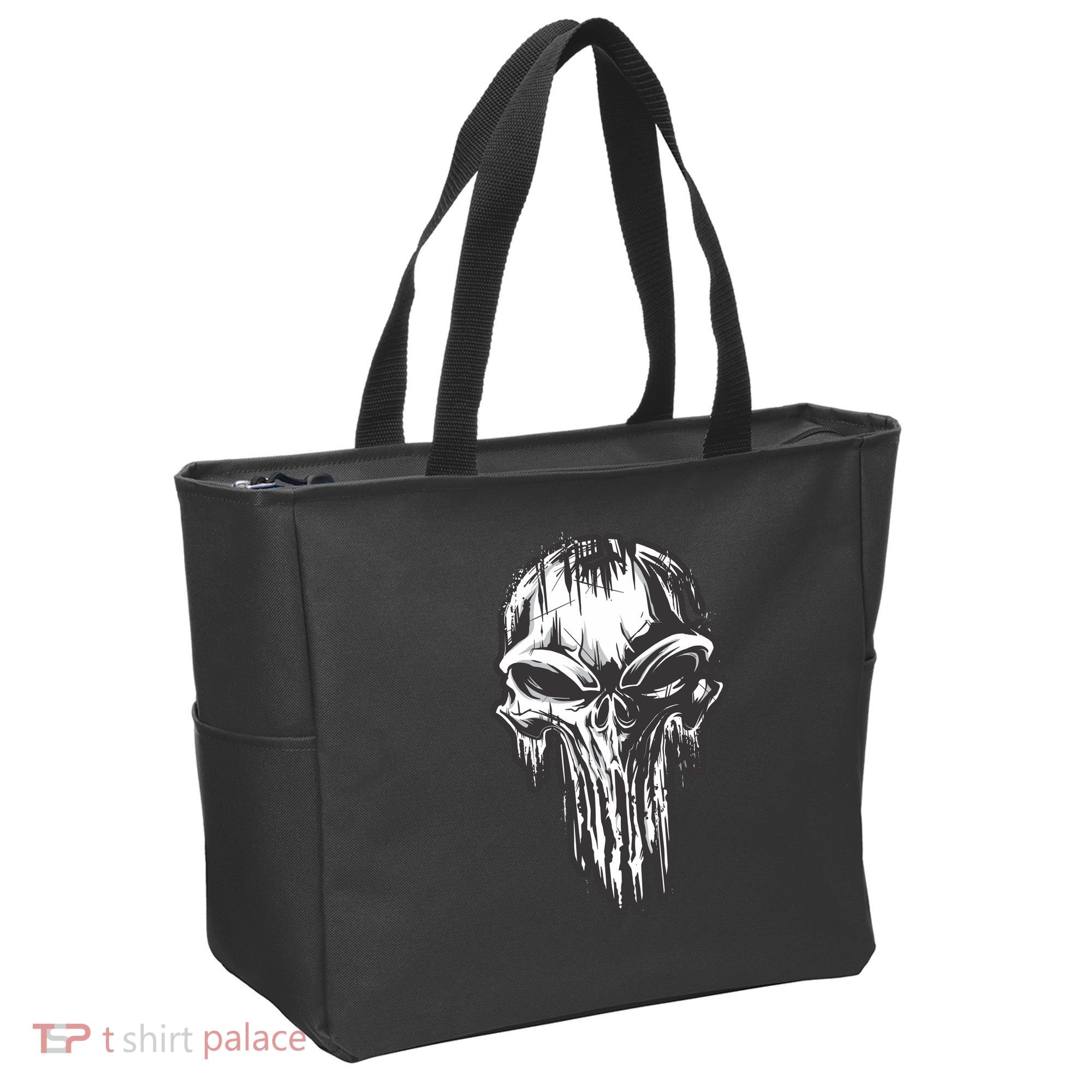 Military Grunge Skull Tote Bag