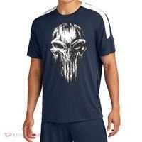 Military Grunge Skull Sport-Tek Competitor United Soccer Jersey thumb 0